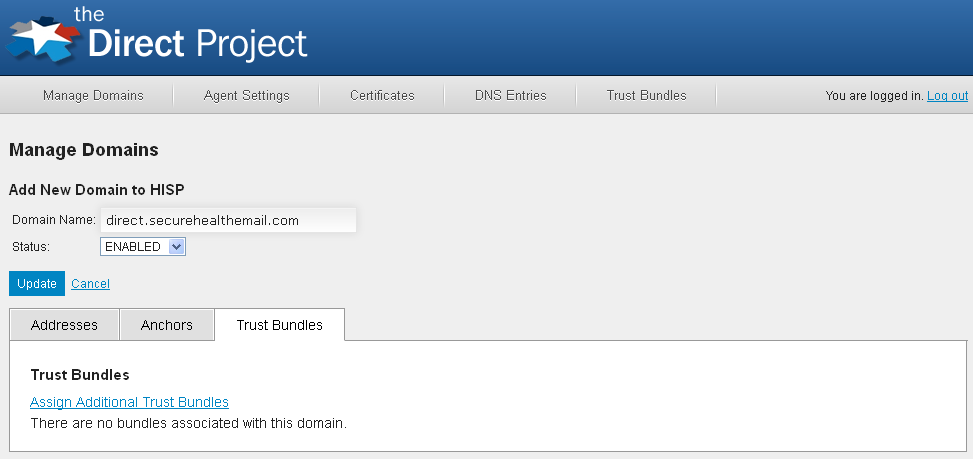 WSConfigAssociateTrustBundle
